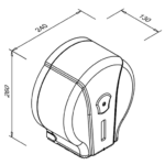 POJEMNIK NA PAPIER TOALETOWY JUMBO DOZ TD - obrazek 2